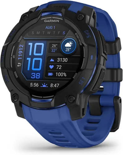 Garmin Instinct® 3 – 45 mm, pantalla AMOLED, reloj inteligente GPS resistente para exteriores, linterna incorporada, colección Supernova Edición de