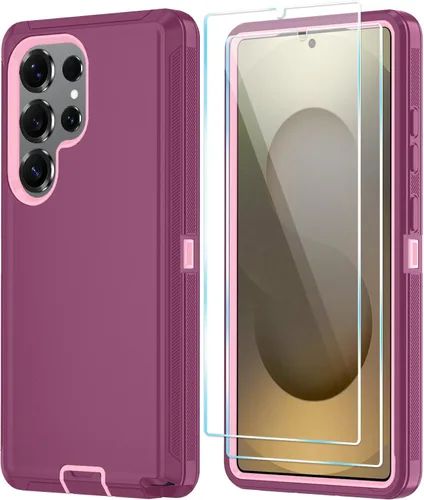 Miniatura 29 de ONOLA Funda compatible con Samsung Galaxy S24 Ultra con protector de pantalla HD, resistente a los golpes y a las caídas, funda de 3 capas