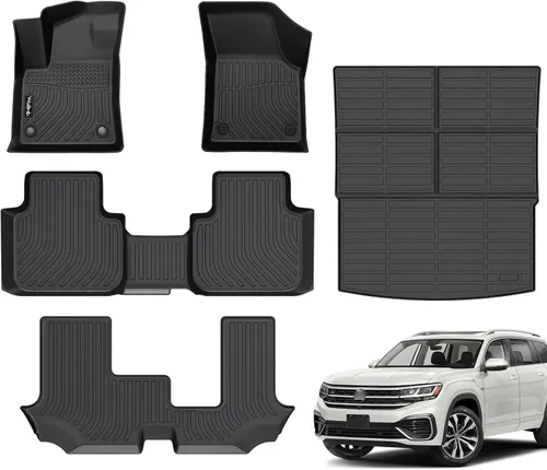 Miniatura 115 de Tapetes de piso para todo clima y forro de carga con respaldo para Chevrolet Suburban de 7 asientos 2021-2025 / GMC Yukon XL de 7 asientos