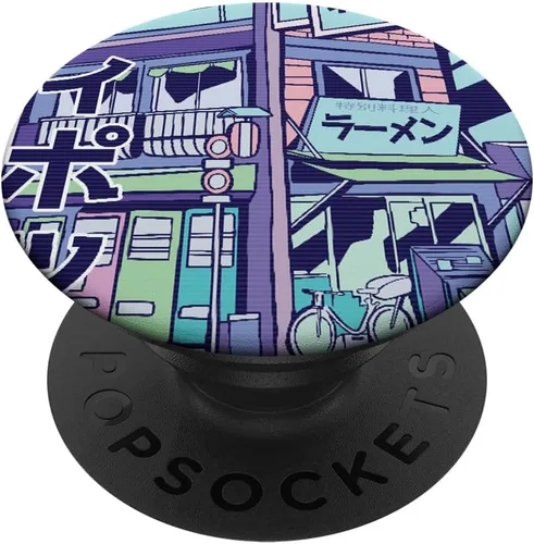 Miniatura 7 de Pink Purple Blue Synthwave PopSockets PopGrip: agarre intercambiable para teléfonos y tabletas PopSockets MagSafe PopGrip para iPhone
