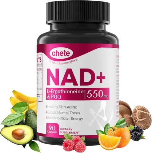 Suplemento NAD con L-ergotioneína, PQQ, vitamina B6 y suplemento NMNH - para salud celular, apoyo energético y envejecimiento saludable para mujeres