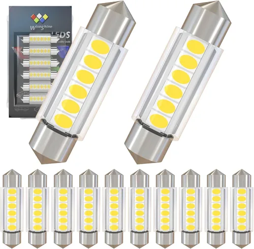 Miniatura 16 de Bombilla LED Festoon C5W de 38mm 39mm DE3425 DE3423 Bombillas LED Ámbar Amarillo Festoon 6418 6411 6423 Bombilla LED DC 12V para Luces Interiores