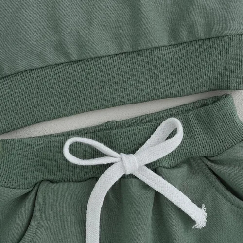 Miniatura 14 de Conjunto de ropa de otoño e invierno para bebé y niño, sudadera larga con capucha y pantalones para niños pequeños, 6, 12, 18, 24 meses, 2T