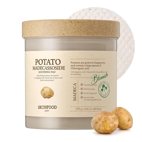 Miniatura 11 de SKINFOOD Almohadillas Tónicas con Péptidos de Bellota para Poros, Tónico Facial Coreano para el Cuidado de la Piel, Minimización de Poros