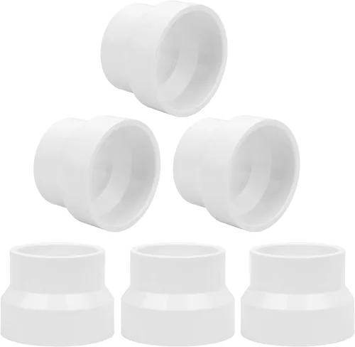 Miniatura 8 de Paquete de 2 adaptadores de acoplamiento reductor de PVC DWV de 3 x 2 pulgadas (enchufe x zócalo) Schedule 40 PVC DWV Reductor Acoplamiento