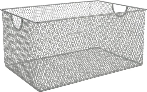 Miniatura 10 de YBM Home Organizador de despensa de cocina, cesta de alambre para estantes, armarios, despensa, encimera, cesta de almacenamiento abierta de malla