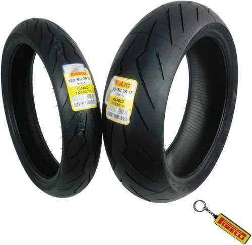Miniatura 19 de Pirelli Diablo Rosso III 110/70ZR17 54W - Neumático delantero de motocicleta de alto rendimiento, duradero y confiable para bicicletas deportivas