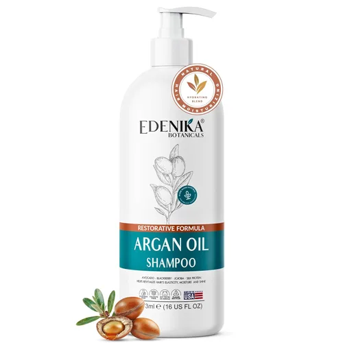 Miniatura 8 de Edenika Botanicals Acondicionador hidratante de aceite de argán con aguacate, mora y jojoba, 16 onzas líquidas, fórmula restauradora y suavizante
