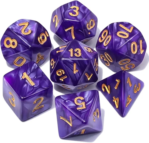 Miniatura 13 de CiaraQ DND - Juego de dados poliédricos con bolsa de dados para juegos de rol de Calabozos y Dragones RPG MTG (fuente negra y blanca)