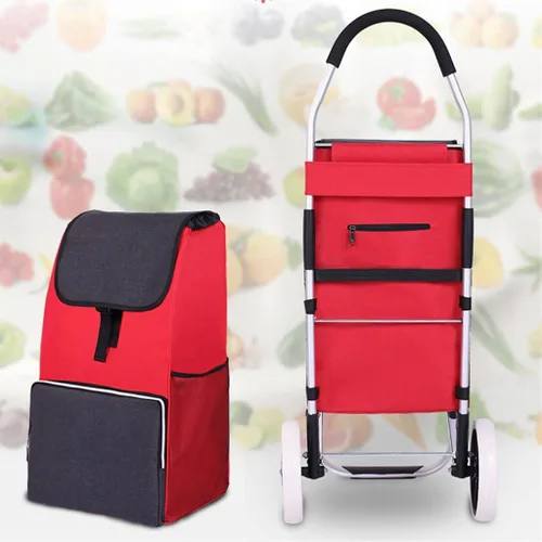 Miniatura 3 de Bolsa de repuesto para carrito de compras, bolsa de repuesto impermeable con bolsillos laterales y bolsillo frontal, para marco de aleación