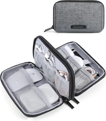 Miniatura 11 de BAGSMART Organizador de artículos electrónicos, estuche de viaje, cable de cargador de cable, bolsa organizadora de tecnología para accesorios