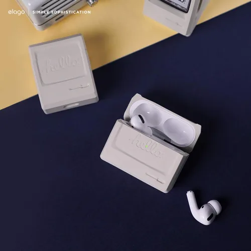 Miniatura 4 de elago AW3 - Funda de silicona compatible con Airpods 1 y 2, diseño clásico de monitor, luz LED visible, funda de silicona de alta calidad