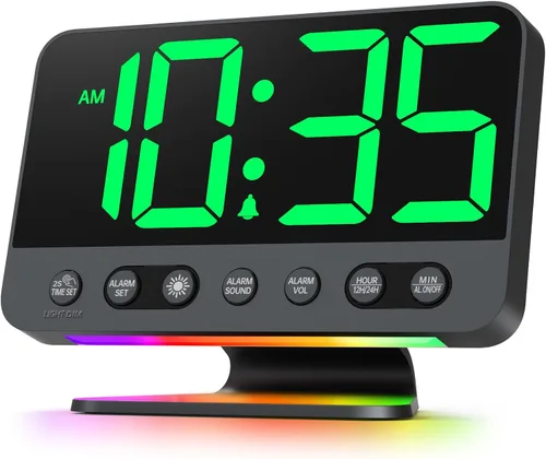 Miniatura 14 de Odokee Despertadores digitales para dormitorios: atenuador de brillo número 5 en negrita, fácil de leer en toda la habitación, 5 sonidos de alarma