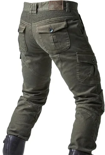 Miniatura 2 de Pantalones de motociclista para hombre, para motocicleta, motocross, a la rodilla, a la cadera, pantalones blindados resistentes al desgaste