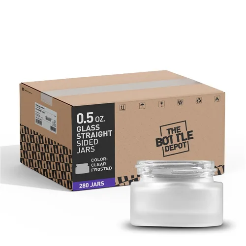 Miniatura 36 de The Bottle Depot - Tarro de vidrio de 4 oz (3.4 fl oz) - Ámbar transparente - 90 frascos - Cierres no incluidos - Acabado de cuello 58-400 - Tarros