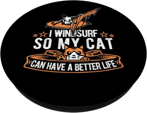 Miniatura 2 de Windsurfing Cat - Windsurf Sailboarding Windsurfer PopSockets Swappable PopGrip
