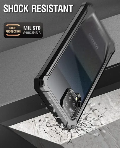Miniatura 5 de Poetic Guardian - Funda diseñada para Samsung Galaxy A42 5G, protector de pantalla integrado que funciona con identificación de huellas dactilares
