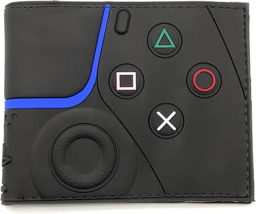 Miniatura 2 de Cartera retro inspirada en Gamepad para niños, material de superficie de silicona con diseño clásico de gamepad, múltiples ranuras para tarjetas
