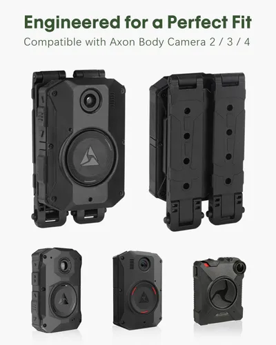 Miniatura 2 de WEIGUZC Soporte de cámara Molle dual para cámara corporal Axon Taser 2, 3 y 4 - Soporte Molle ligero para uniforme, chaleco táctico