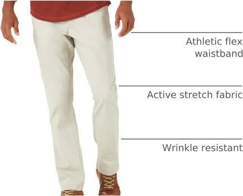 Miniatura 9 de Lee Pantalón cónico relajado con frente plano Extreme Motion para hombre