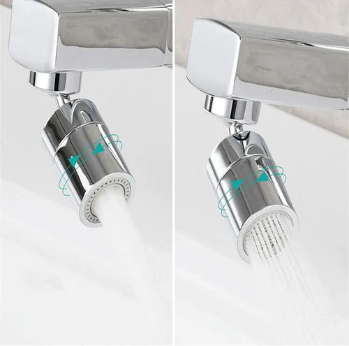 Miniatura 6 de Aireador de grifo giratorio de 360 grados, doble función de ahorro de agua de ángulo grande de 2 flujos, con pieza de repuesto de grifo de junta
