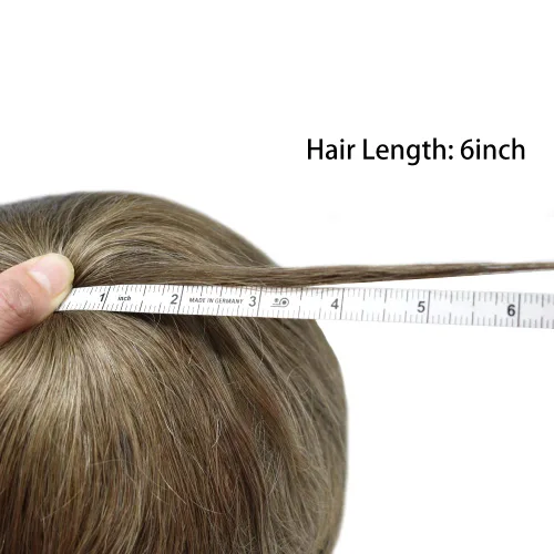 Miniatura 6 de Toupee Hair Piece For Men 100% Real Human Hair System Natural Looking Hairpieces For Men Hair Units Protesis Capilar Para Hombre 8''X10'' #610#6