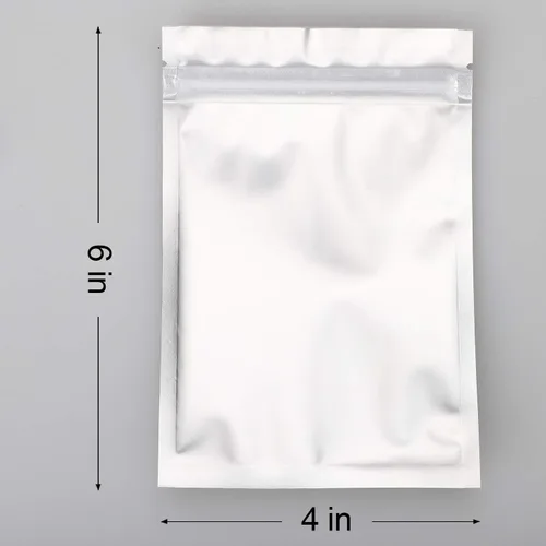 Miniatura 4 de 100 bolsas de Mylar resellables a prueba de olores de 4 x 6 pulgadas, parte delantera mate transparente, color negro mate, bolsa de almacenamiento