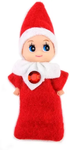 Miniatura 7 de WULEEUPER - Muñeca pequeña de elfo, diseño de elfos de Navidad. Regalos de decoración de Navidad Niño azul
