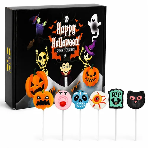 Miniatura 3 de Fruidles Lollipop Suckers Candy, dulces espeluznantes, ideales para bolsas de golosinas de fiesta de Halloween, envueltos individualmente