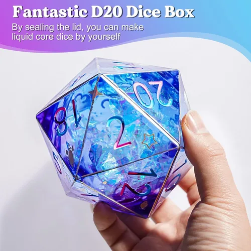 Miniatura 4 de LET'S RESIN Caja de dados D20 Moldes de resina de silicona, moldes de silicona para dados D20 para resina epoxi y resina de fundición, moldes