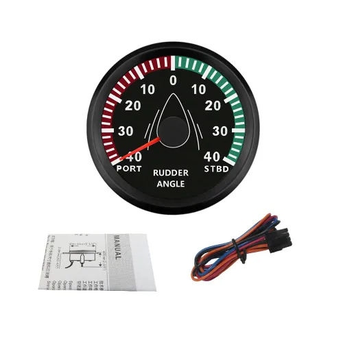 Miniatura 5 de ELING - Indicador de ángulo de timón garantizado de 0 a 190 ohmios con luz de fondo de 85 mm, 12 V/24 V