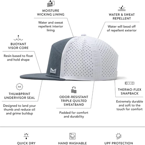 Miniatura 35 de melin Trenches Icon Hydro, gorra de rendimiento a presión, resistente al agua, para hombres y mujeres, golf, correr o entrenar