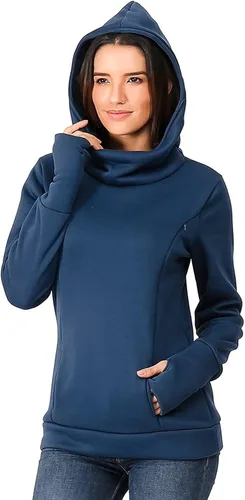 Miniatura 3 de Sudadera larga con capucha para mujer manga de lactancia materna sudadera con capucha para maternidad