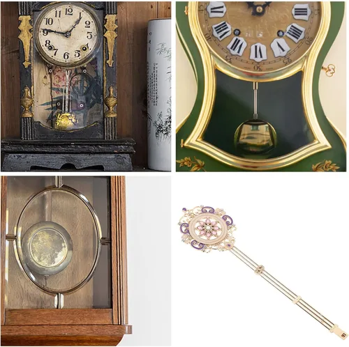 Miniatura 9 de Yardwe Piezas de repuesto de martillo de péndulo de cuarzo para relojes de pared, accesorio de movimiento de reloj de metal para proyectos