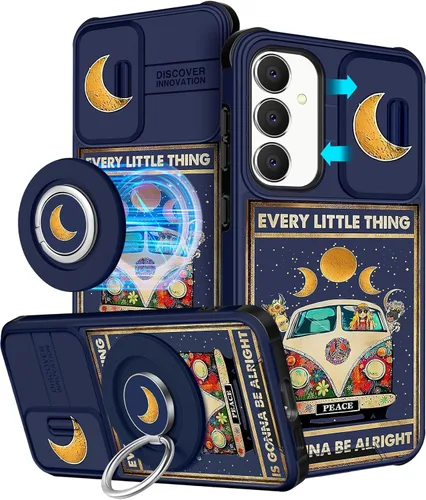 Miniatura 65 de Funermei Funda para teléfono Samsung Galaxy A15 5G - [2 en 1] Funda para teléfono de mujeres lindas chicas, diseño femenino de mariposa negra