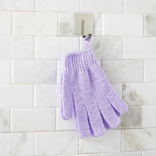 Miniatura 2 de 4 pares de guante exfoliante; exfoliante para cuerpo para Ducha y baño, guantes de esponja de lufa limpiadores en 4 colores variados para hombres