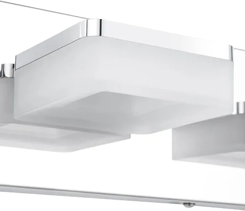 Miniatura 8 de GOODATE Lámparas de baño regulables de 3 colores sobre el espejo, luces LED cromadas, de acero inoxidable acrílico, 6 luces de tocador de baño
