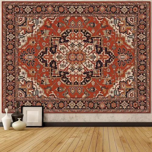 Miniatura 9 de Fowocu Boho Floral Tapestry Wall Hanging Hippie Indian Bohemian Mandala Tapestry Aesthetic Vintage Flower Medallion Beige Yellow Small Tapestries