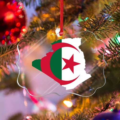 Miniatura 24 de Bandera de Albania, silueta de árbol, adorno de decoración de árbol de Navidad, bandera nacional, recuerdo de árbol de Navidad, recuerdo de Albania