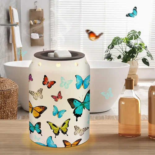Miniatura 4 de Calentador de cera de primavera de verano de mariposa, decoraciones de mariposa de granja, regalos de inauguración de la casa para mujeres