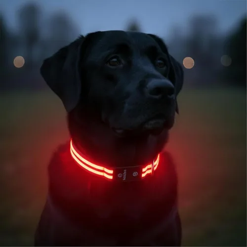 Miniatura 8 de Tractive Collar de perro con luz LED recargable USB impermeable (azul)
