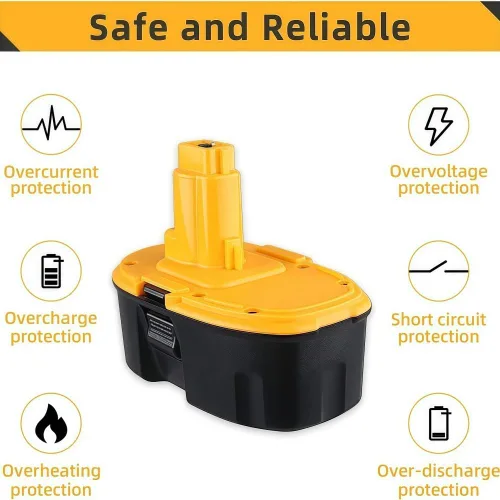 Miniatura 2 de LINGYUE Batería de repuesto Ni-MH de 18 V compatible con Dewalt DC9096 DC9098 DW9095 DW9096 Amoladora angular inalámbrica/llave/herramienta