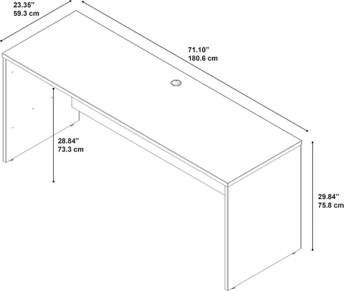 Miniatura 3 de Bush Business Furniture Series C - Mueble de escritorio de 60 cm x 30 cm (23.6 pulgadas x 11.8 pulgadas)., Madera, Mahogany