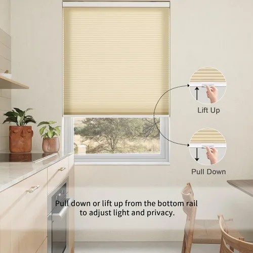 Miniatura 5 de MYshade Persianas Celulares sin Cordón para Ventanas Filtrado de Luz Persianas para Ventanas Interiores 1.5 pulgadas Celda de Panal de Abeja Tela