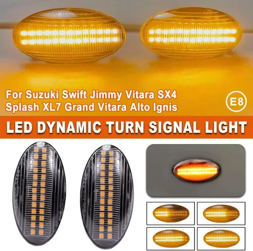 Miniatura 7 de Lámpara de señal de giro LED para guardabarros delantero compatible con Su-zu-ki G-rand Vitara Vtarai Jimny Swift SX4 S-Cross APV Arena XL7 Alto