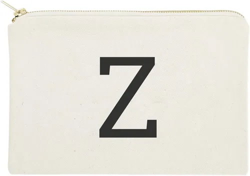 Miniatura 22 de The Cotton & Canvas Co. Bolso cosmético moderno personalizado del monograma y bolso del maquillaje del viaje, Negro, A