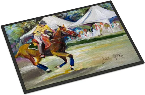 Miniatura 109 de Caroline's Treasures JMK1017JMAT - Tapete de caza de rana garza azul, 24 x 36 pulgadas, tapete para puerta delantera, interior y exterior