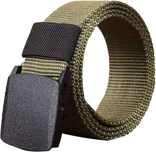 Miniatura 4 de Elonglin Cinturón táctico militar de la lona de la correa de nylon unisex 1,5" con la hebilla plástica