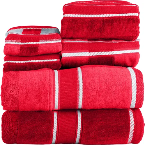 Miniatura 7 de Lavish Home Juego de 6 Toallas de Baño - 525 GSM 100% Algodón Accesorios de Baño - 2 Sábanas de Baño, 2 Toallas de Mano, y 2 Toallas de Lavado