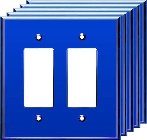 Miniatura 13 de LIDER Placa de Pared Decorativa de Acrílico Reflectante, Placa de Interruptor de Luz Espejada, Cubierta de Tomacorriente de Plexiglás, Vidrio Dorado